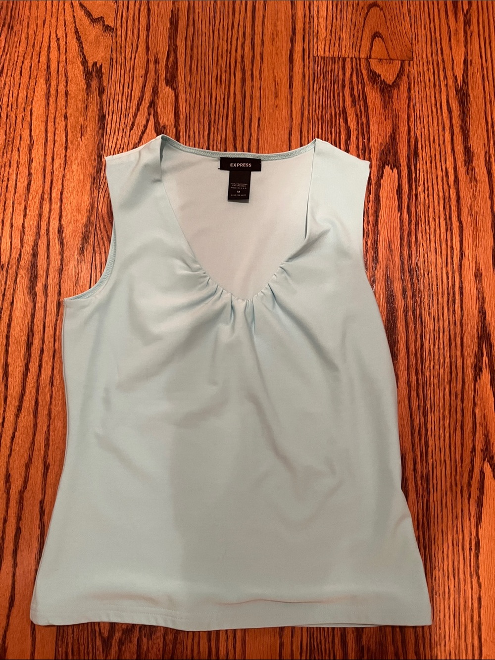 Express Women's Mint Sleeveless V-Neck Tank Top